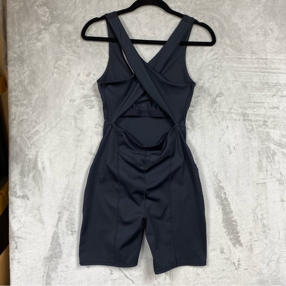 Free People Movement Here On Out Shortsie Romper Sz S Black - Picture 5 of 10